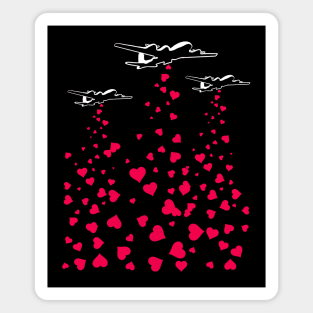 Drop Hearts Not Bombs Spread Love Magnet